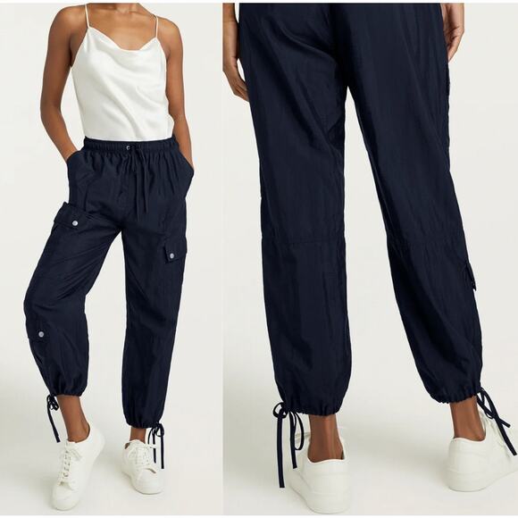 Cinq a Sept Nitsan Parachute‎ Pants Navy Blue Size Large NWT - Picture 1 of 8